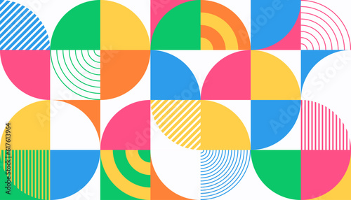 Abstract colorful vector background, cover, pattern with simple geometric shapes.