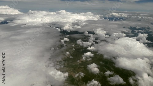 Flying over Mexico landscape