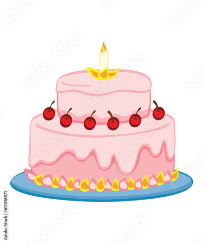 birthday cake with a candle
