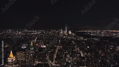 Wallpaper Mural Flatiron District toward Lower Manhattan, night skyline. High angle NYC view Torontodigital.ca