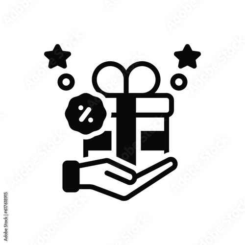 Black solid icon for provides 