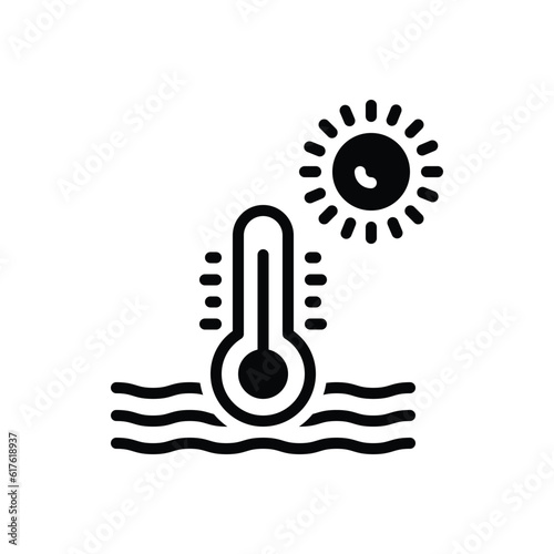 Black solid icon for temp 