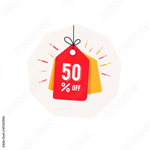 Up to 50 percent off super Sale. This weekend special offer, vector design modern style.