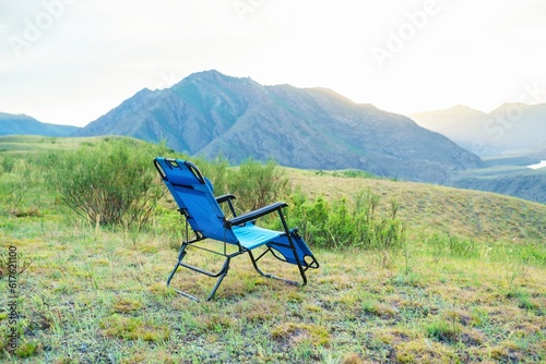 Chair in the mountains 