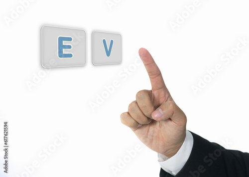 Electric Vehicle with EV wording