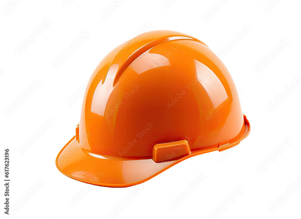 Safety helmet isolated on transparent background, front view
