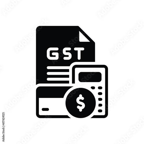 Black solid icon for gst card 