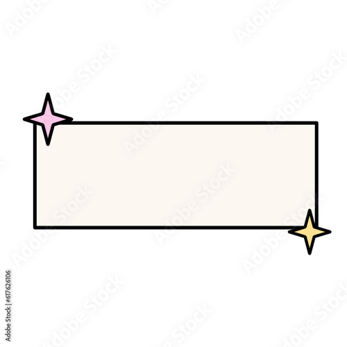 Rectangle shapes frame. Header. Pastel aesthetic element. illustrated for banners, social media, poster design, sticker. Vector. Illustration.