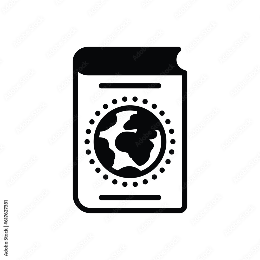 Black solid icon for atlas Black solid icon for atlas