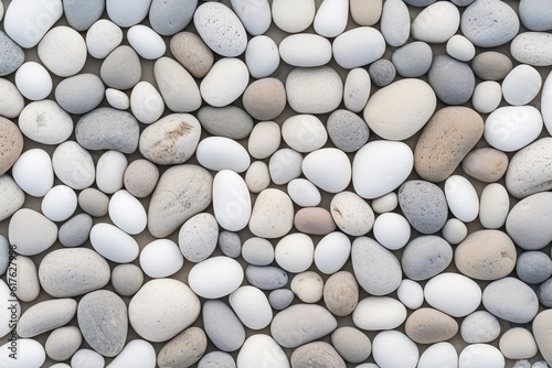 The pattern small bluish white pebble stone  transparent background  PNG . Generative AI.