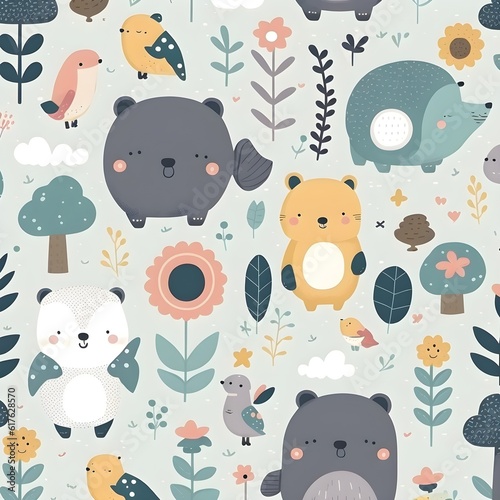 cute pattern for nursery repeating pattern  photo