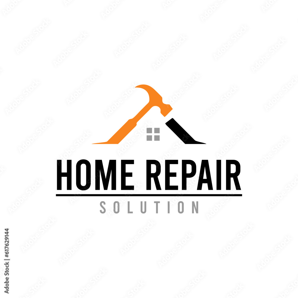 Home repair, Real Estate, Construction, Building Concept Logo Design