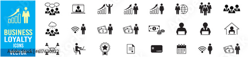 business loyalty icons vector sign