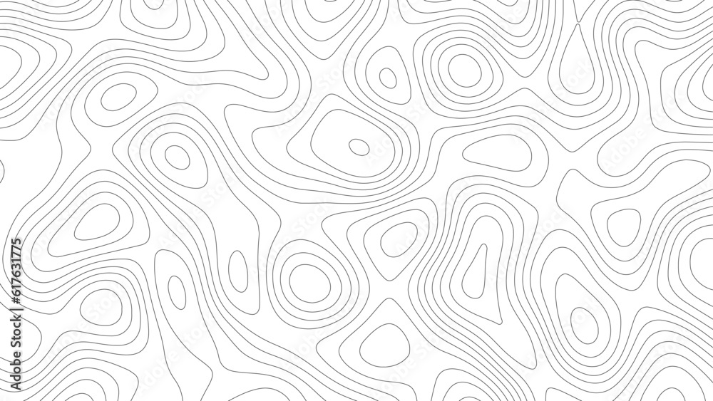 Abstract white topography vector background. Line topography map design