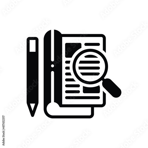 Black solid icon for define 