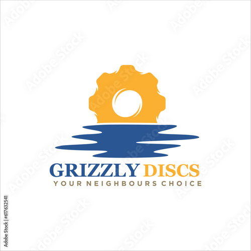 lake gear grizzly discs logo design