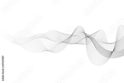 Abstract white background, wavy lines of color flow for packaging design, website, flyer. Transparent smooth wave, line.