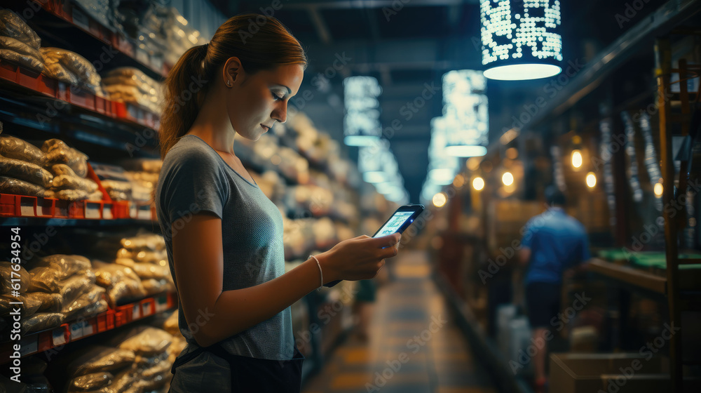 Women shopping in the supermarket 