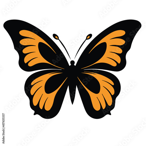 Butterfly beautiful wings, spring nature, vector illustration 