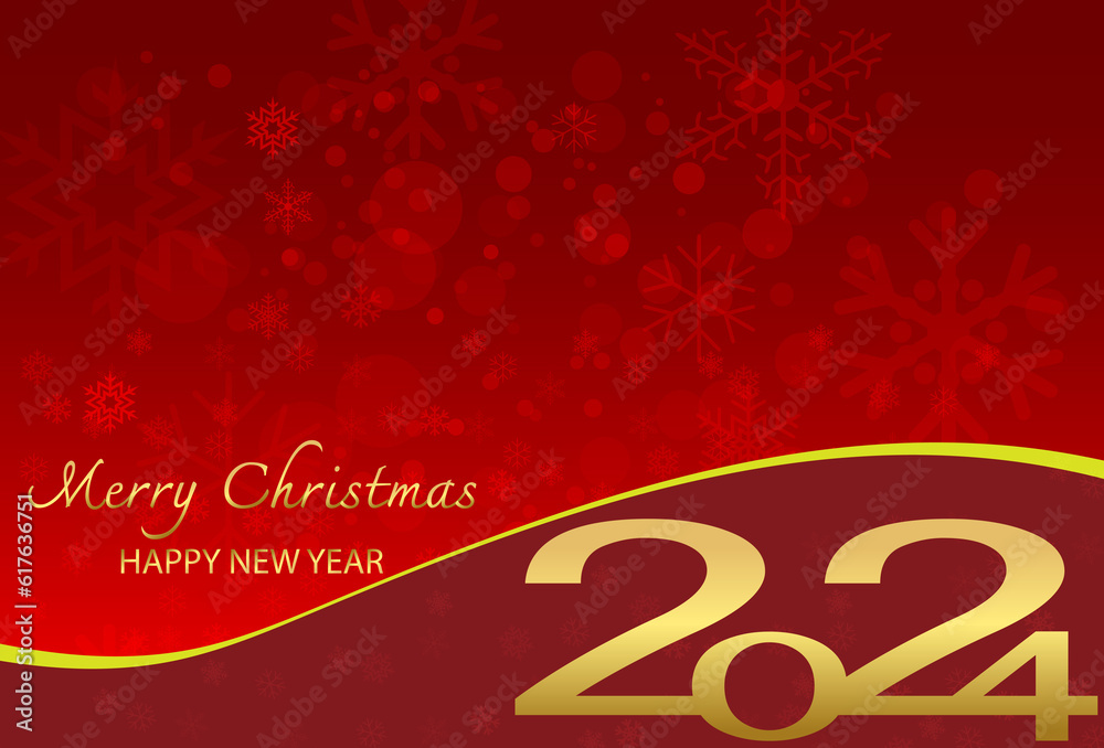 Christmas And New Year 2024 on shiny Xmas background with snowflakes, light, stars. Vector Illustration. Christmas And New Year 2024 on shiny Xmas background with snowflakes, light, stars. Vector Illustration.