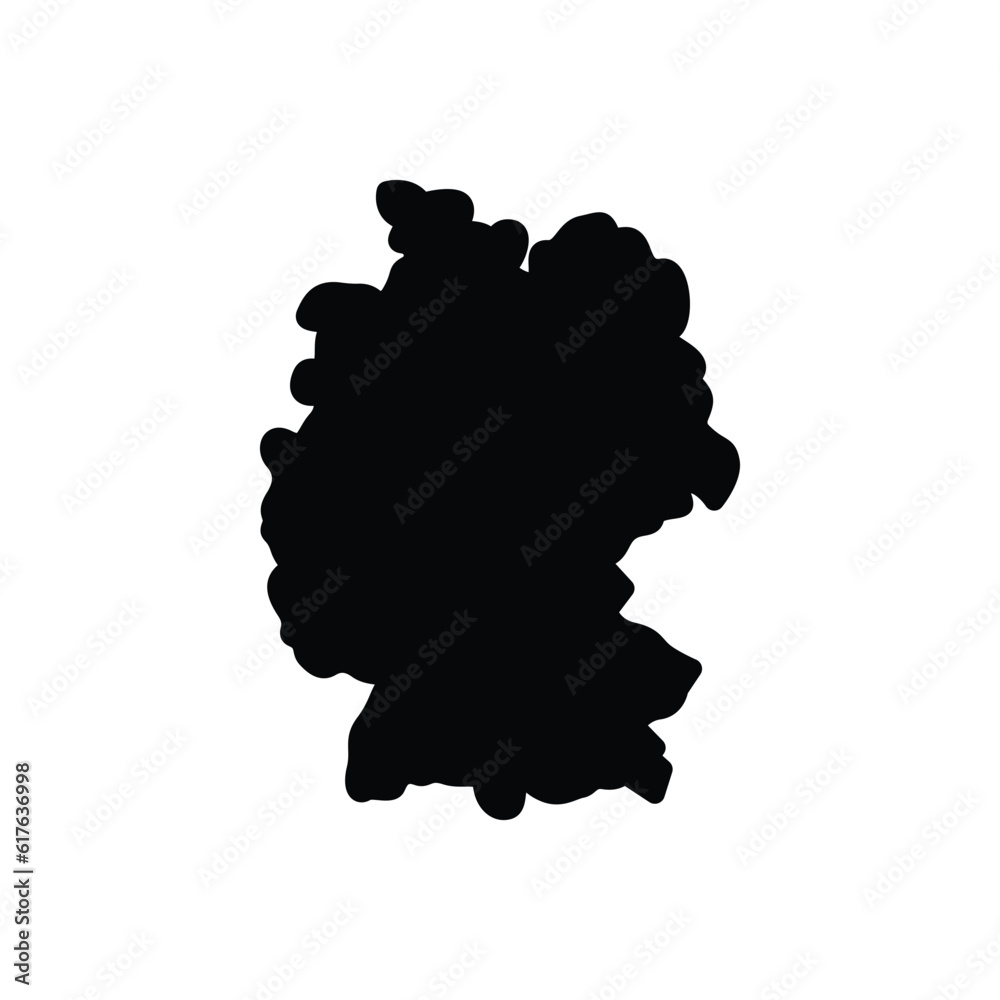 Black solid icon for german 