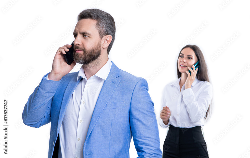 businesspeople have business call in formalwear. photo of businesspeople have business call. businesspeople have business call in formalwear. photo of businesspeople have business call.