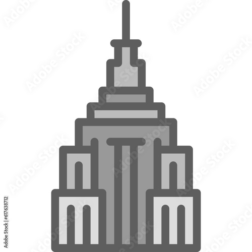 empire state building two tone icon