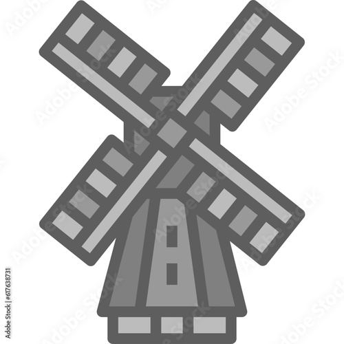 kinderdijk windmills two tone icon