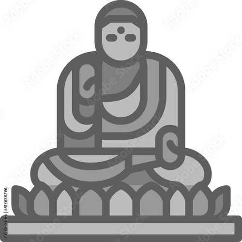 tian tan buddha two tone icon