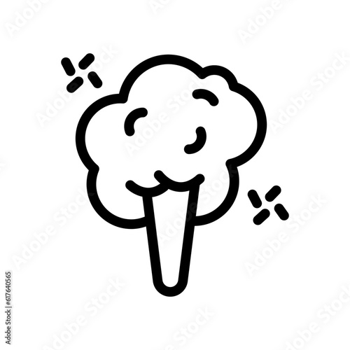 cotton candy line icon illustration vector graphic