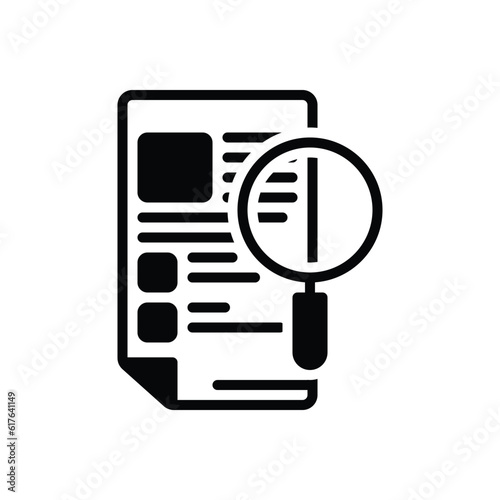 Black solid icon for observation