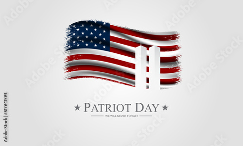 Canvas-taulu Patriot Day September 11th background vector illustration