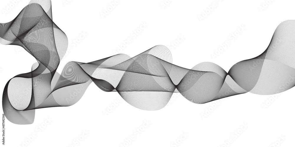 Abstract grey smooth element swoosh speed wave modern stream background ...