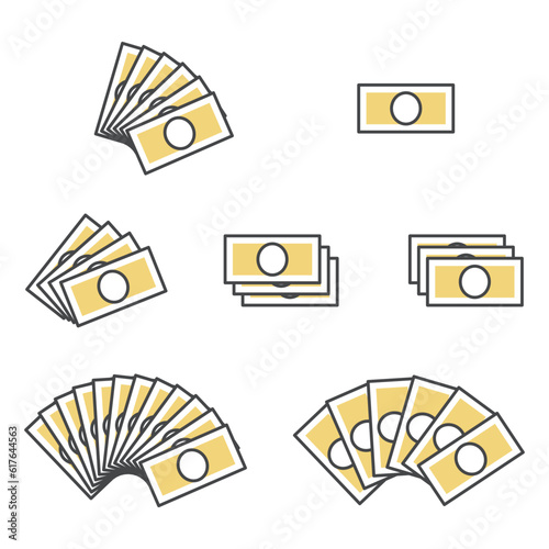 お金　お札　セット