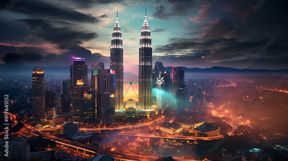 Obraz premium Kuala Lumpur nightview