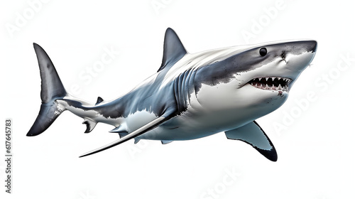 shark isolated on white