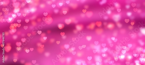 Valentine's day abstract background with hearts bokeh.