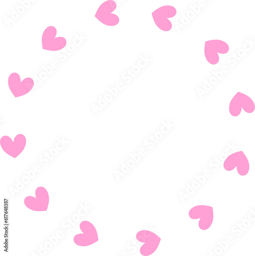 pink hearts frame