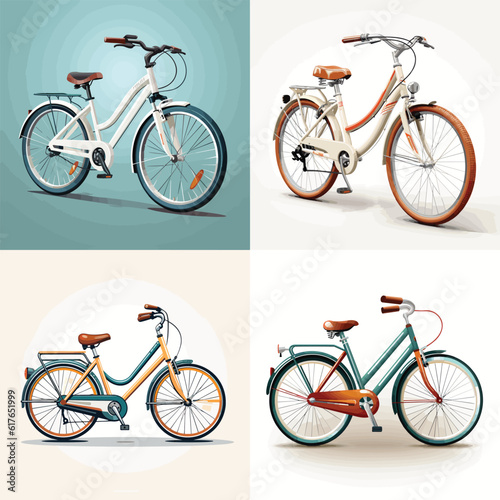 set of bicycles