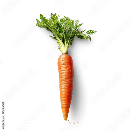 Carrot isolated on white background. Generative AI