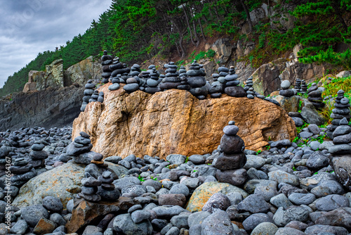 Prayer rocks and sea