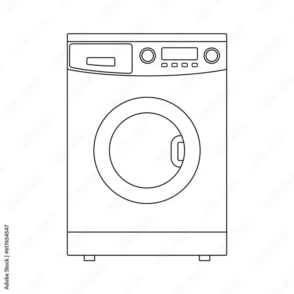 Washing machine icon on a white background. Washing machine icon on a white background.