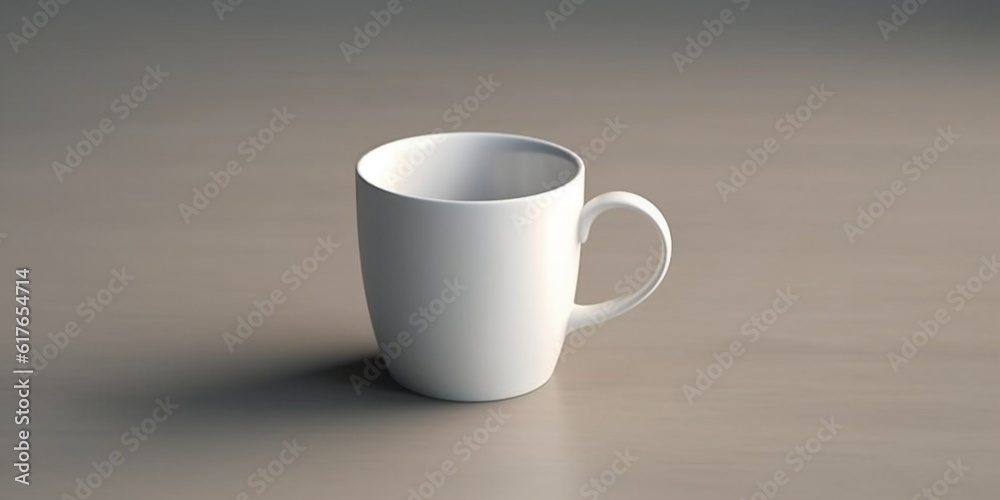 Fototapeta premium Coffee cup blurred background, AI Generateand