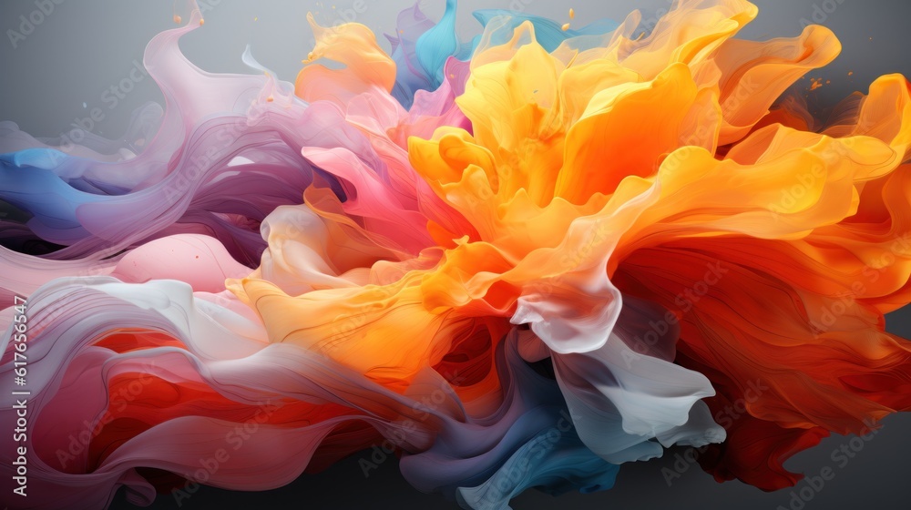 The beauty of abstraction through an abstract colorful background, where a symphony of colors unfolds in a harmonious dance.  Created with Generative AI