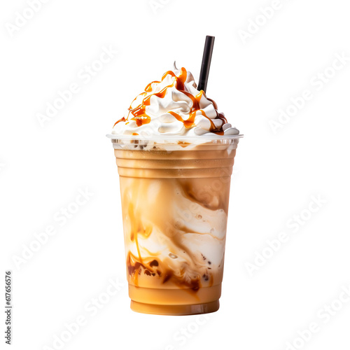 chocolate ice cream frappe created with Generative AI