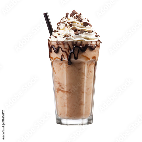 chocolate ice cream frappe created with Generative AI