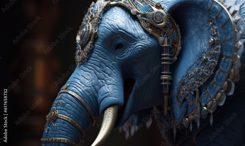 Behold the mighty anthropomorphic elephant, armored and ready for battle. Creating using generative AI tools