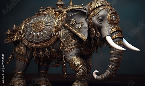 Behold the mighty anthropomorphic elephant, armored and ready for battle. Creating using generative AI tools