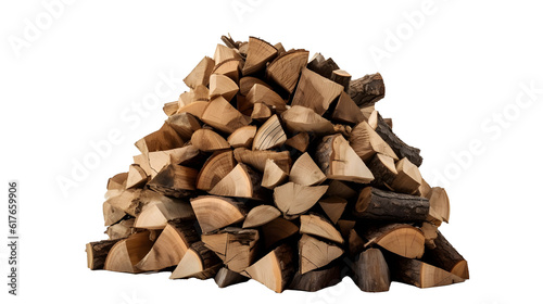                                                       No.016   Natural Warmth  The Allure of Firewood for Campfires Generative AI