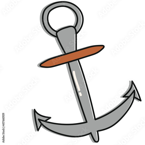 anchor handdrawn summer vector illustration